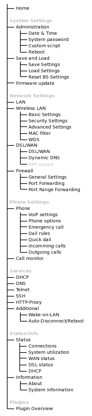 BS Web Menu